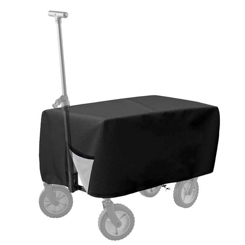 BATTIPAW Outdoor Folding Wagon Cover 600D Oxford Cloth Protective Cover Waterproof Garden Wagon Cart Cover Heavy-Duty Dustproof Cover for Collapsible Wagon Carts (600D) - Image 2